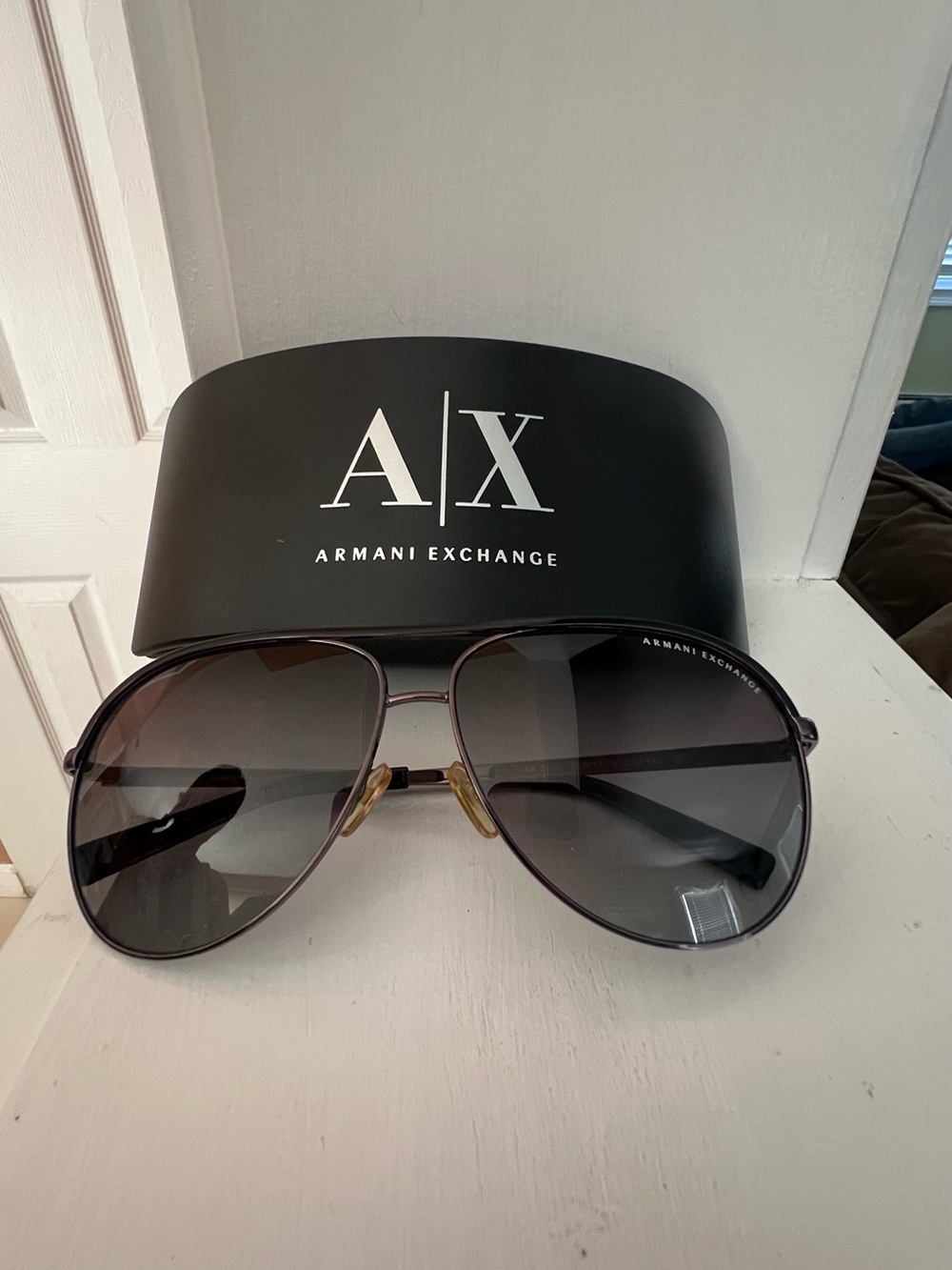 Armani Exchange Burgundy Polarized Sunglasses